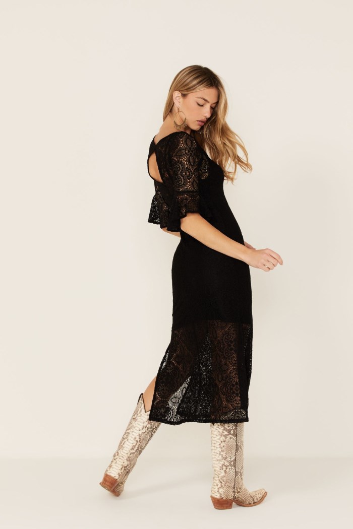 Special Offer Idyllwind Women's Firefly Road Lace Maxi Dress | Black