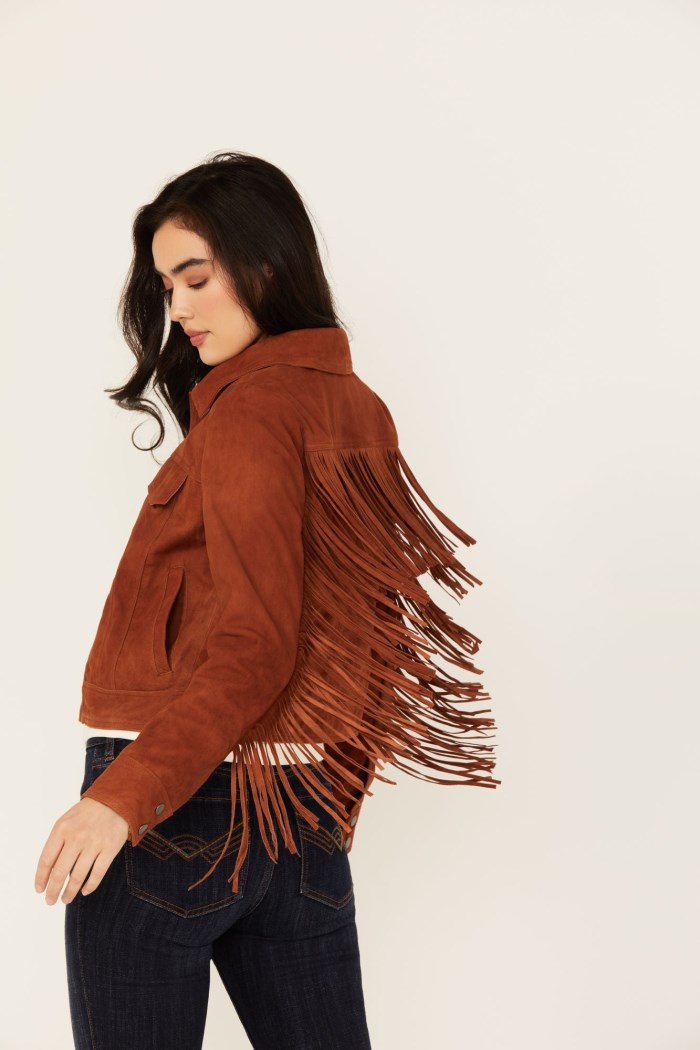 Special Offer Idyllwind Women's Wynbrook Fringe Suede Jacket | Caramel