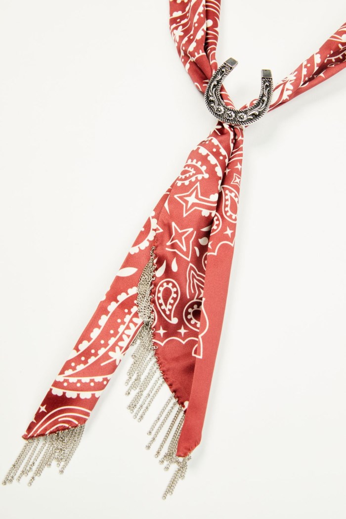Special Offer Idyllwind Women's Amelia Chain Fringe Bandana Necklace | Red