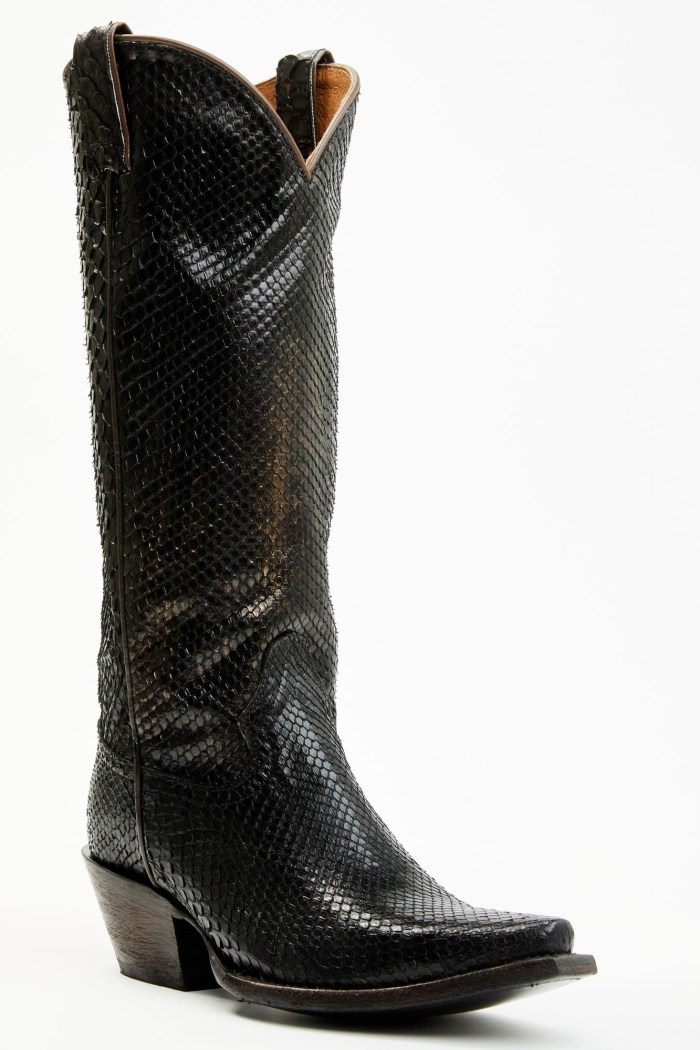 Special Offer Idyllwind Women's Slay Black Python Tall Western Boots - Snip Toe | Black