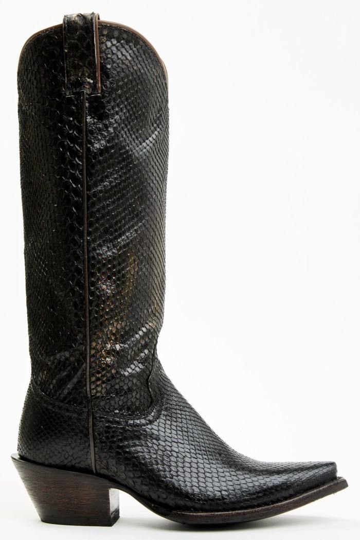 Special Offer Idyllwind Women's Slay Black Python Tall Western Boots - Snip Toe | Black