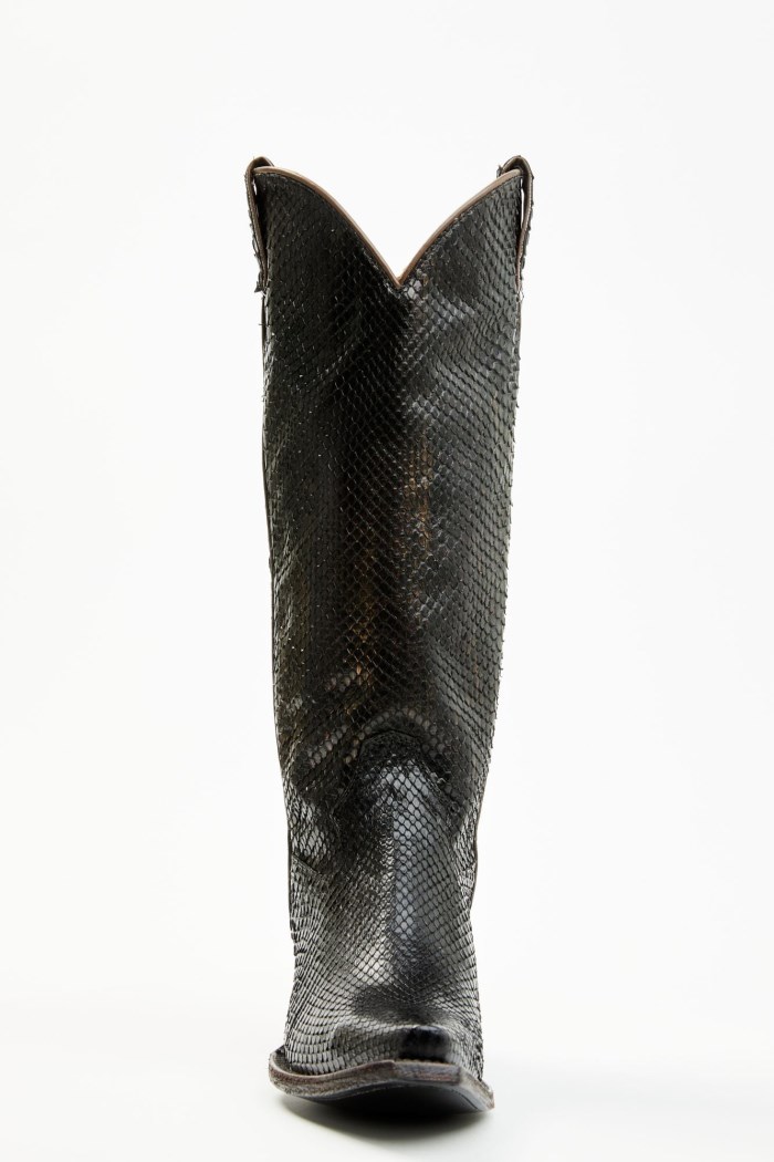 Special Offer Idyllwind Women's Slay Black Python Tall Western Boots - Snip Toe | Black