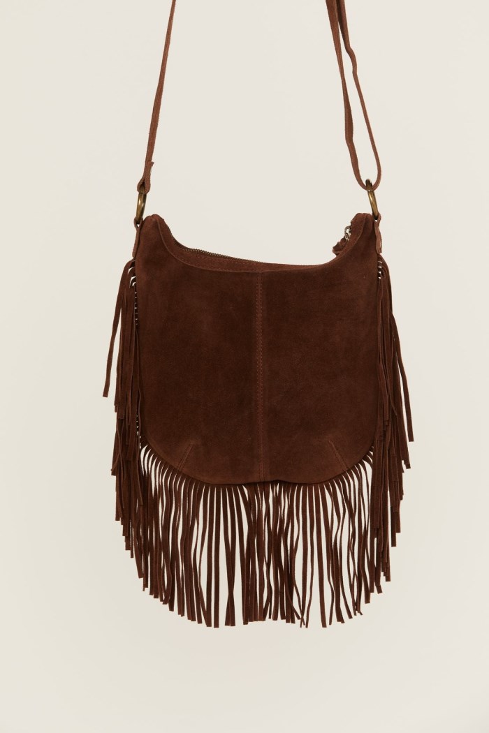 Special Offer Idyllwind Women's Perlita Suede Fringe Crossbody Bag | Brown