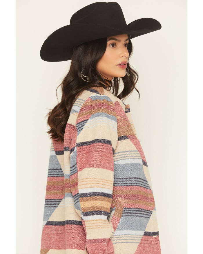 Special Offer Idyllwind Women's Mistywinds Printed Blanket Shacket | Rose