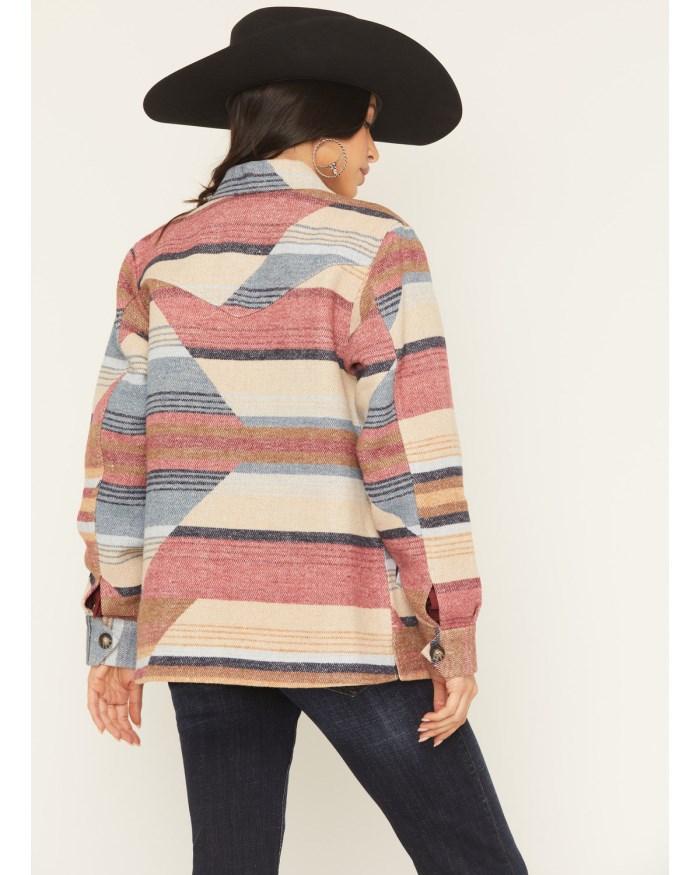 Special Offer Idyllwind Women's Mistywinds Printed Blanket Shacket | Rose