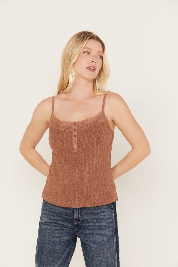 Special Offer Idyllwind Women's Ella Texture Cable Tank Top | Ivory