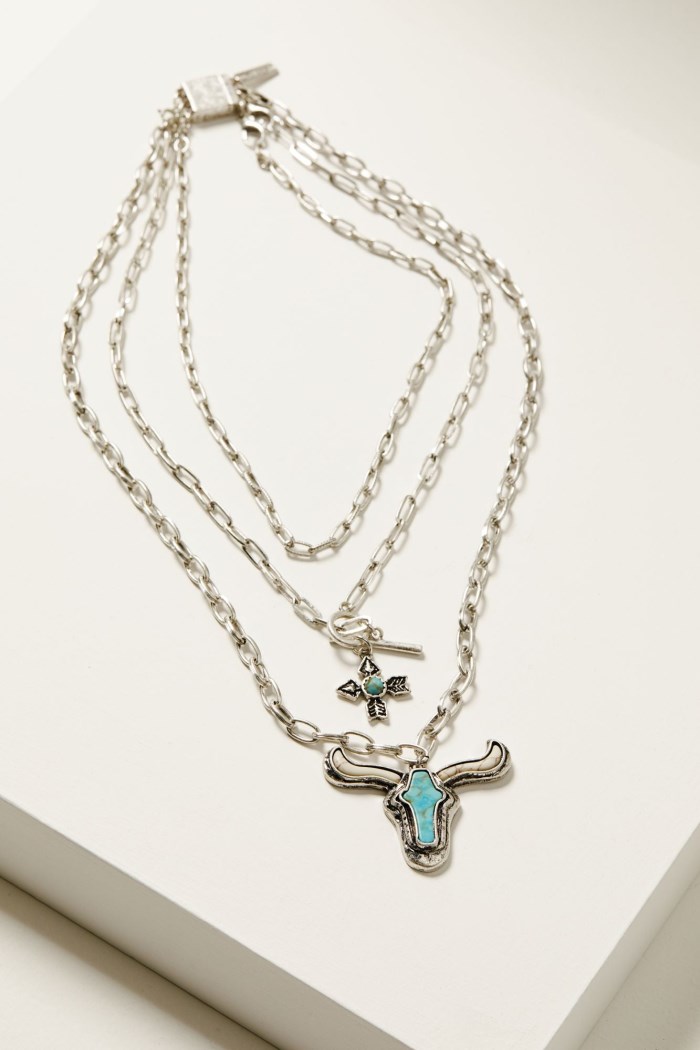 Special Offer Idyllwind Women's Shenandoah Steerhead Necklace | Silver