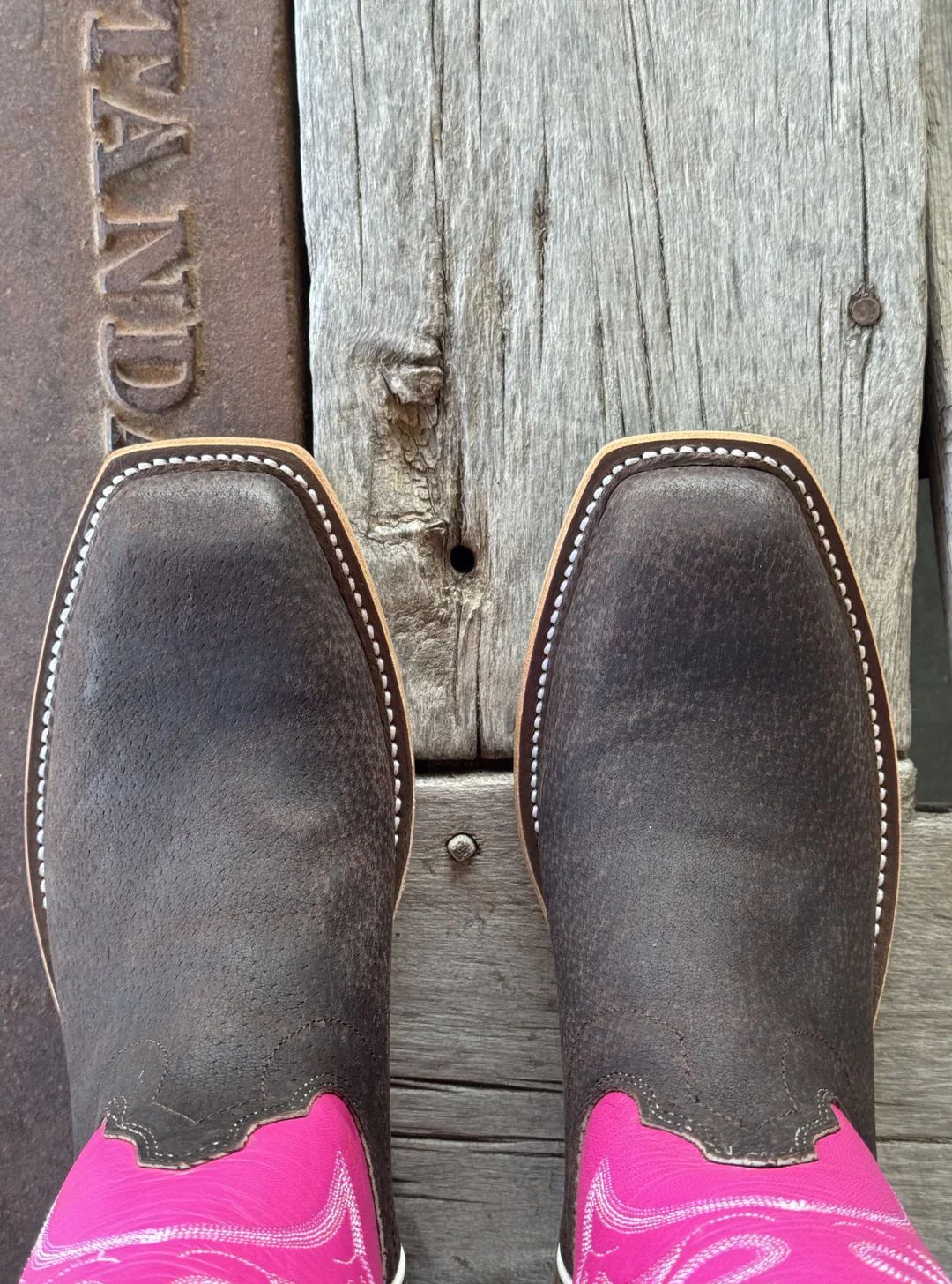 New Arrivals Olathe Chocolate Boar Boots - Chocolate/Pink