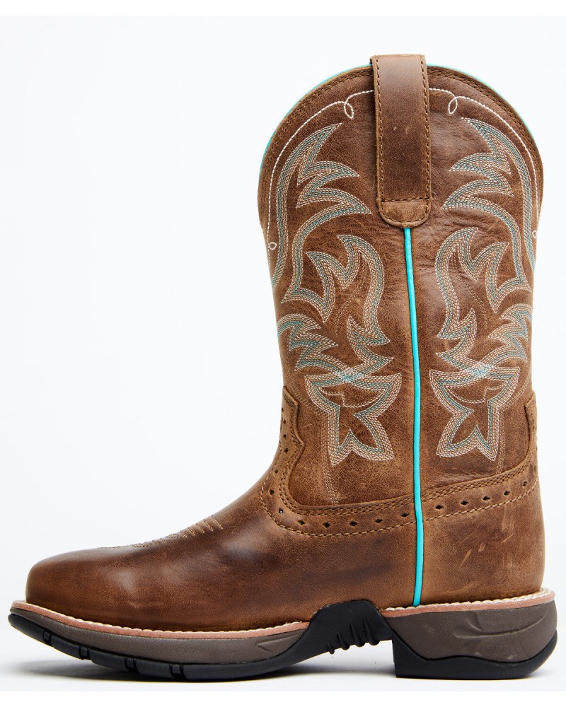 Quick Ship Shyanne Latest Women's Xero Gravity Waterproof Lite Western Performance Boots - Broad Square Toe | Brown