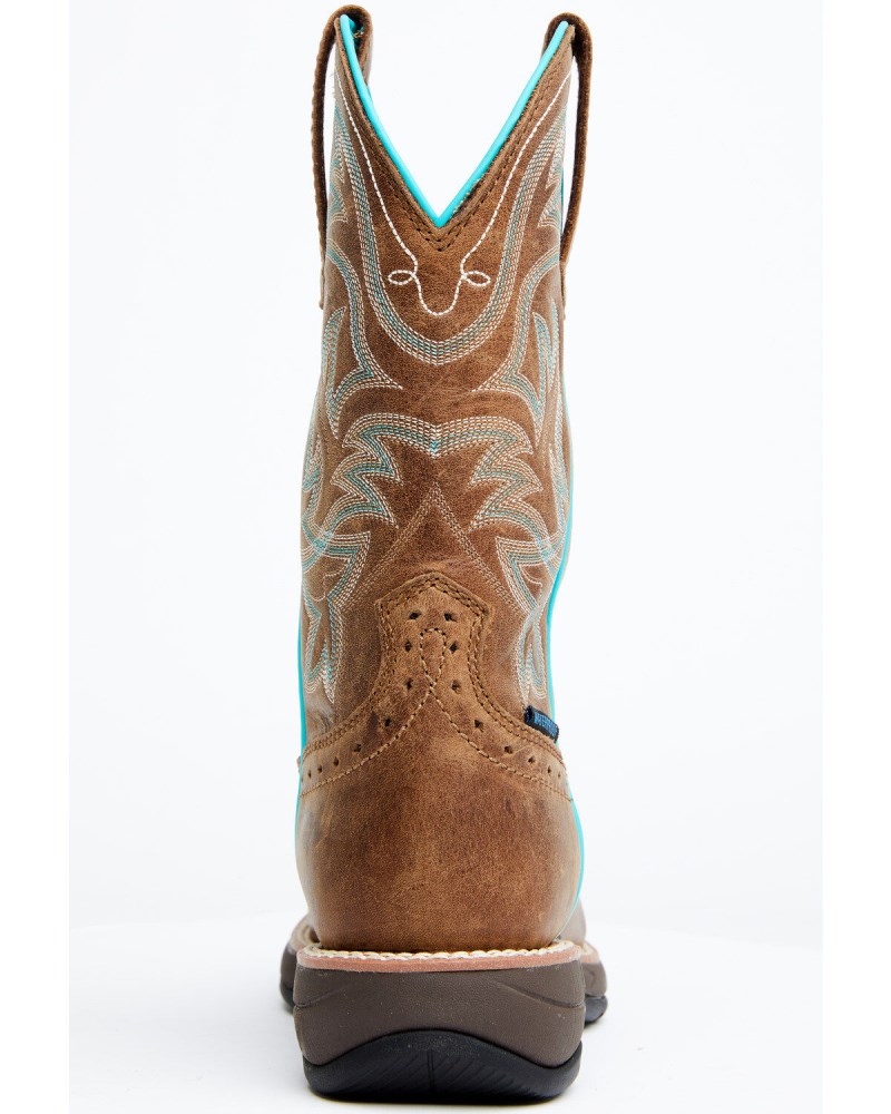 Quick Ship Shyanne Latest Women's Xero Gravity Waterproof Lite Western Performance Boots - Broad Square Toe | Brown