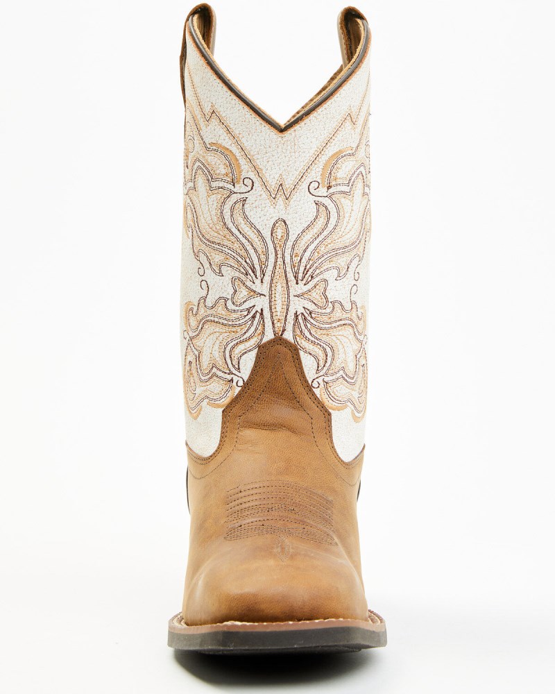Quick Ship Shyanne Latest Soltice Women's Flynn Western Boots - Broad Square Toe | Cream