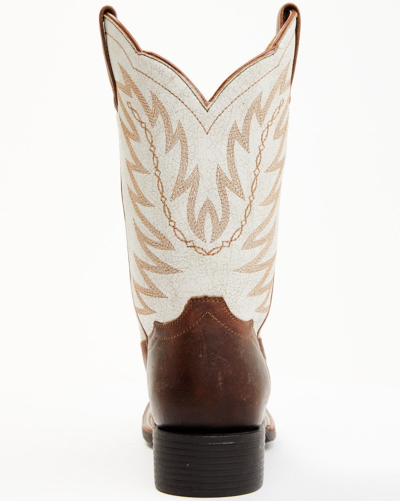 Quick Ship Shyanne Latest Stryde Women's Western Performance Boots - Broad Square Toe | Ivory