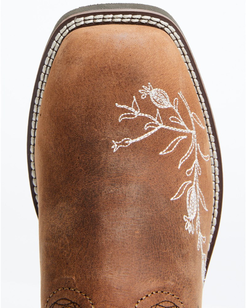 Quick Ship Shyanne Latest Women's Xero Gravity Ilaria Western Performance Boots - Broad Square Toe | Brown