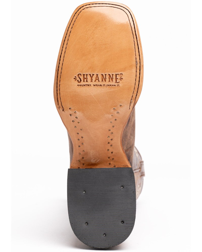 Quick Ship Shyanne Latest Women's Lasy Floral Embroidered Western Boots - Broad Square Toe | Brown