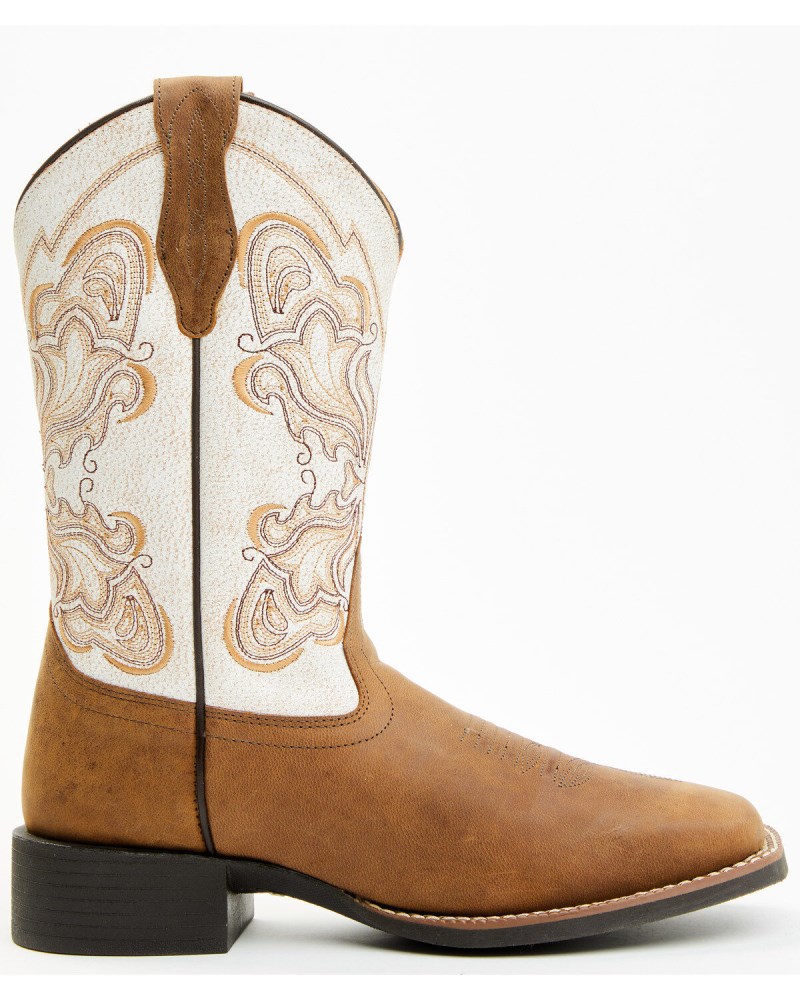 Quick Ship Shyanne Latest Soltice Women's Flynn Western Boots - Broad Square Toe | Cream