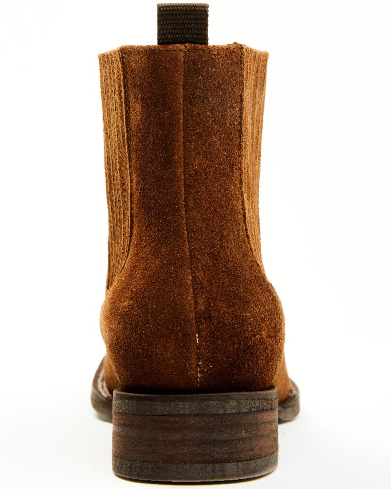 Quick Ship Shyanne Latest Women's Beverly Pull-On Western Booties - Broad Square Toe | Brown