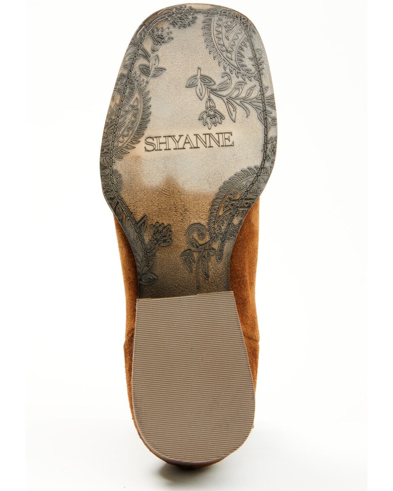 Quick Ship Shyanne Latest Women's Beverly Pull-On Western Booties - Broad Square Toe | Brown