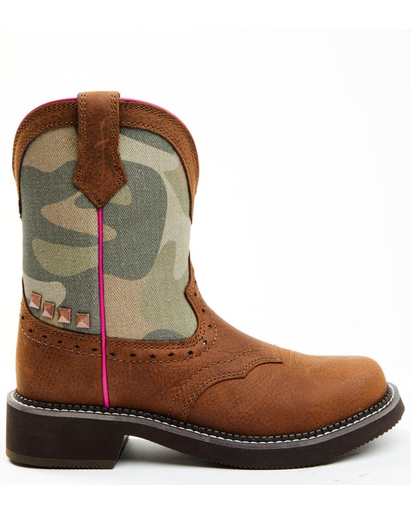 Quick Ship Shyanne Latest Women's Jagger Camo Shaft Leather Western Boots - Wide Round Toe | Camouflage