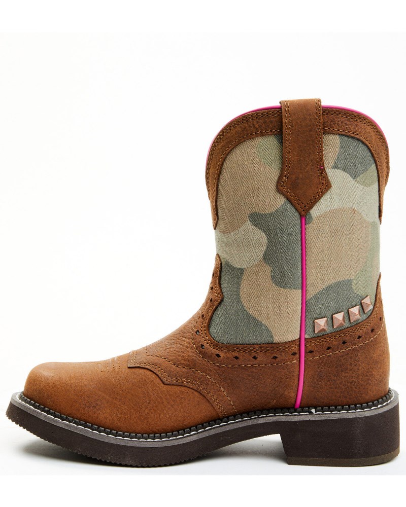 Quick Ship Shyanne Latest Women's Jagger Camo Shaft Leather Western Boots - Wide Round Toe | Camouflage