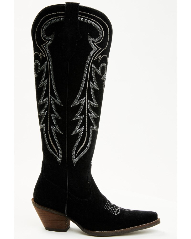 Quick Ship Shyanne Latest Women's Rowan Tall Western Boots - Snip Toe | Black