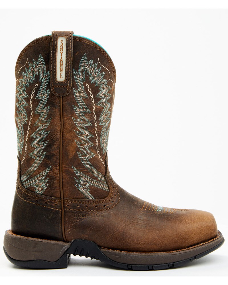 Quick Ship Shyanne Latest Women's Drifting Western Work Boots - Composite Toe | Brown