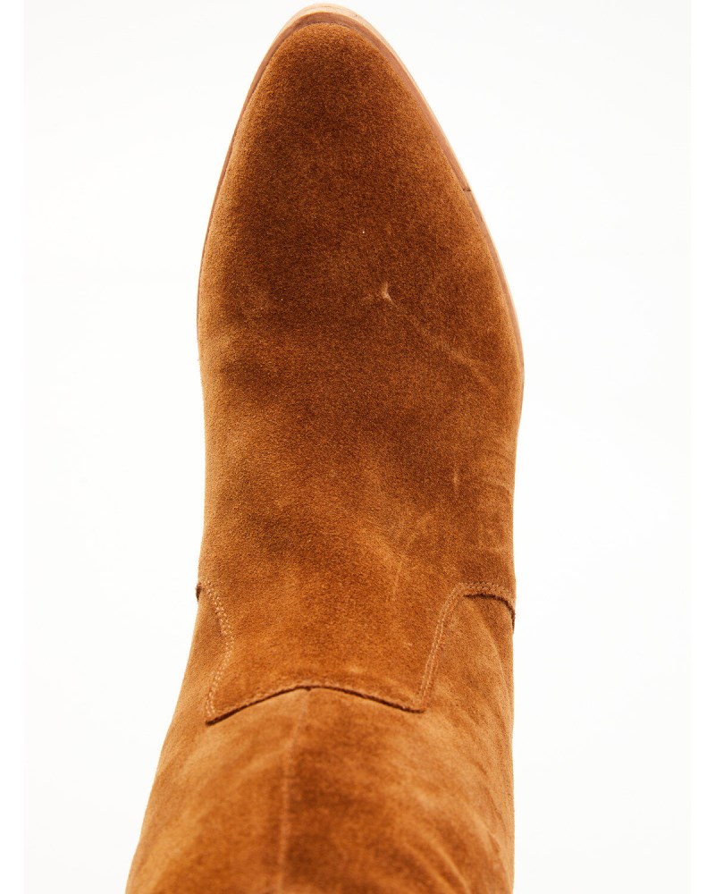 Quick Ship Shyanne Latest Women's Gypset Over The Knee Western Boots - Round Toe | Cognac