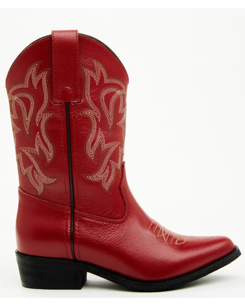 Quick Ship Shyanne Latest Girls' Little Lucille Western Boots - Snip Toe | Red
