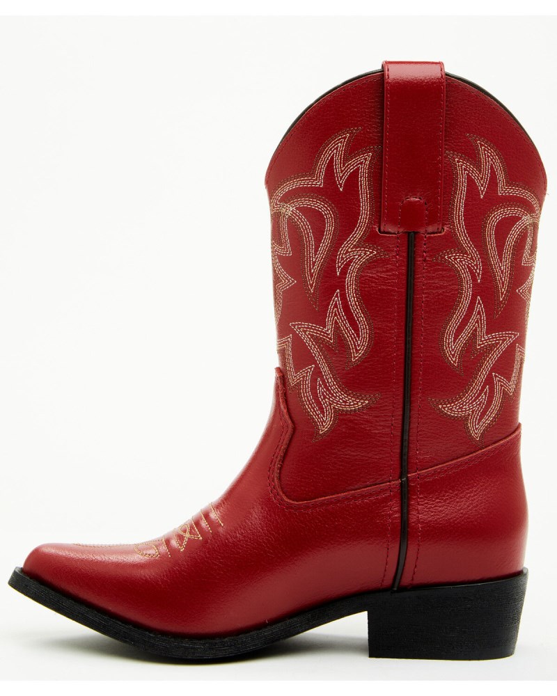 Quick Ship Shyanne Latest Girls' Little Lucille Western Boots - Snip Toe | Red