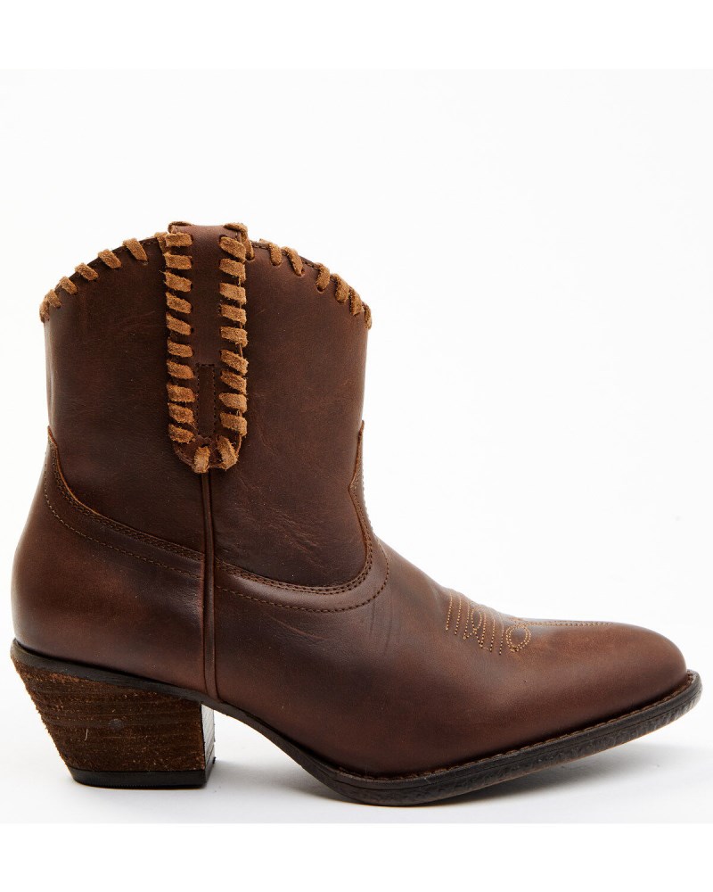Quick Ship Shyanne Latest Women's Sawyer Dolly Terra Western Fashion Booties - Round Toe | Cognac