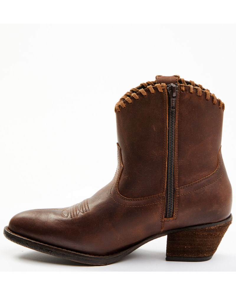 Quick Ship Shyanne Latest Women's Sawyer Dolly Terra Western Fashion Booties - Round Toe | Cognac