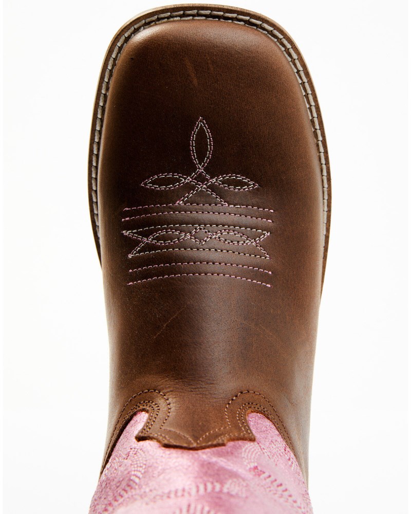 Quick Ship Shyanne Latest Girls' Miss Molly Western Boots - Broad Square Toe | Pink