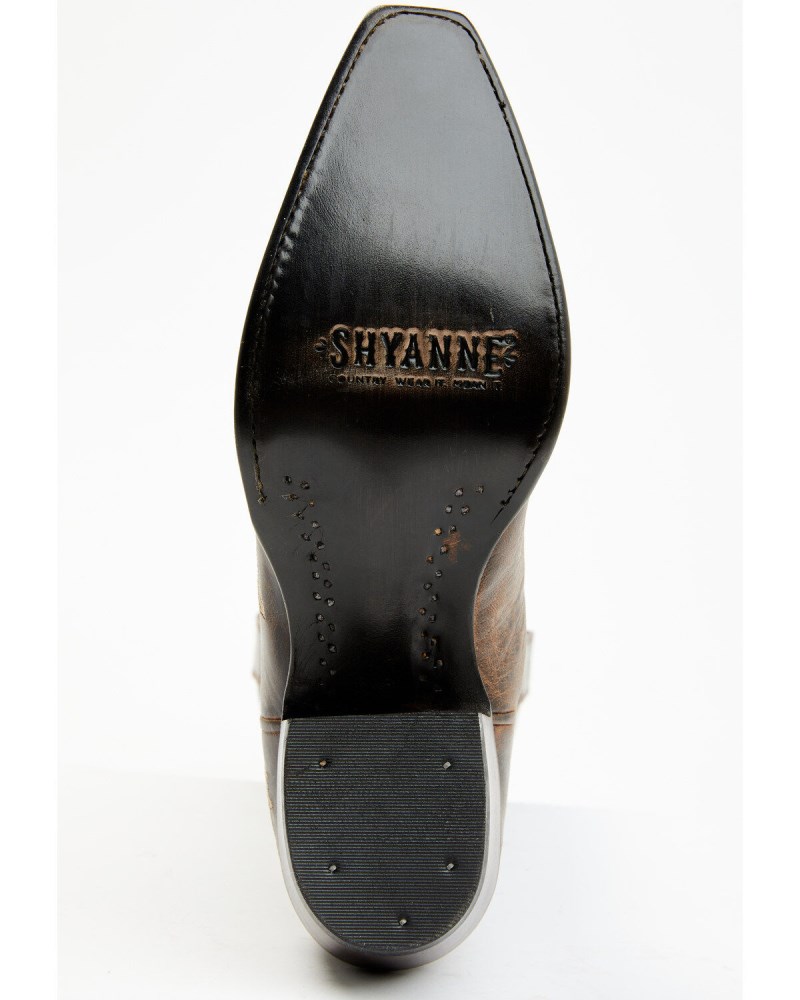 Quick Ship Shyanne Latest Women's Lasy Floral Embroidered Western Boots - Snip Toe | Brown