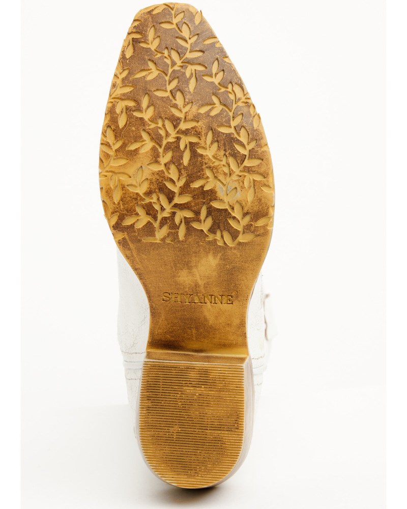 Quick Ship Shyanne Latest Girls' Little Lasy Western Boots - Snip Toe | White