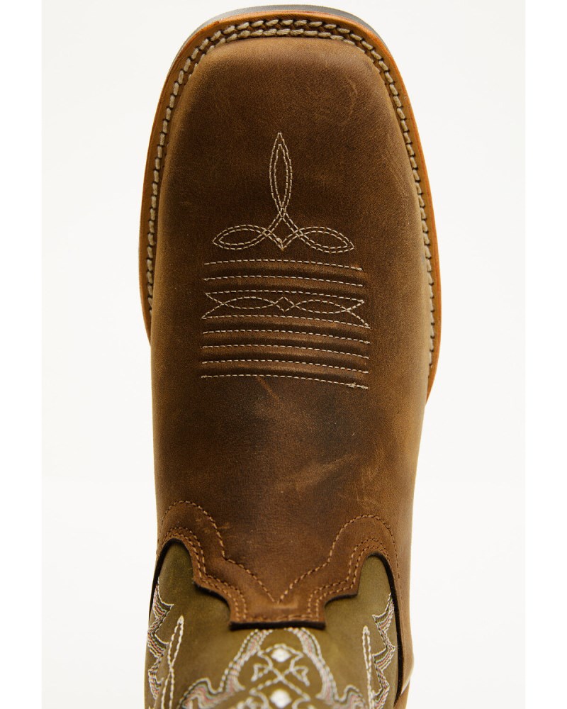 Quick Ship Shyanne Latest Women's Sevyn Xero Gravity Performance Western Boots - Broad Square Toe | Olive