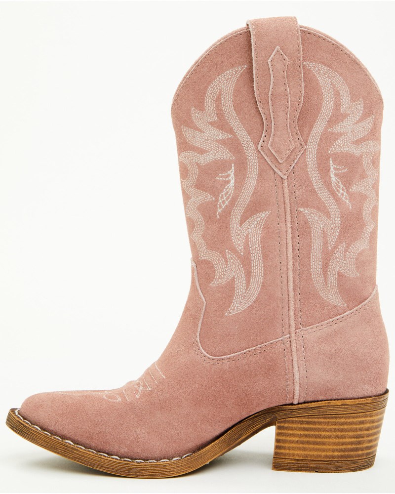 Quick Ship Shyanne Latest Girls' Sweetheart Western Boots - Round Toe | Pink